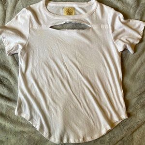 Chaser White Cotton Crop Top Size XS